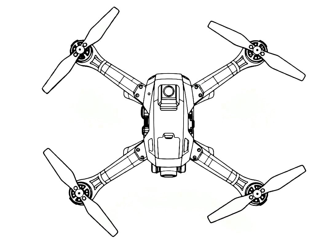 Drone blueprint illustration